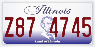 IL license plate Z874745
