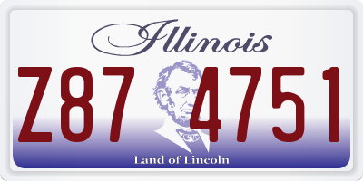 IL license plate Z874751