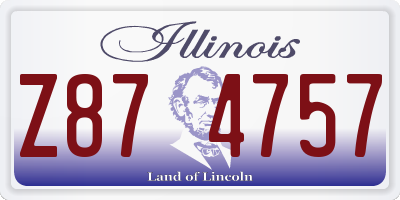 IL license plate Z874757