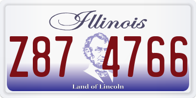IL license plate Z874766