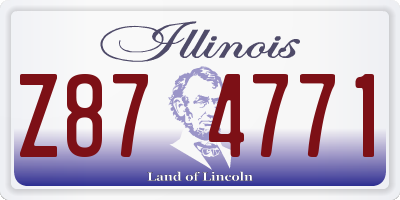 IL license plate Z874771