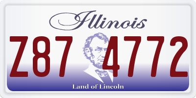 IL license plate Z874772
