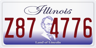 IL license plate Z874776
