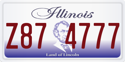 IL license plate Z874777