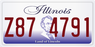 IL license plate Z874791