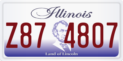 IL license plate Z874807