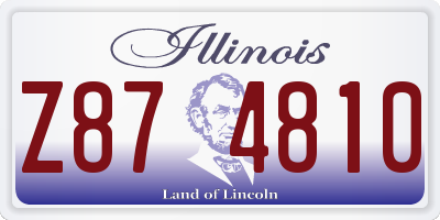IL license plate Z874810