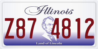IL license plate Z874812