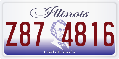 IL license plate Z874816