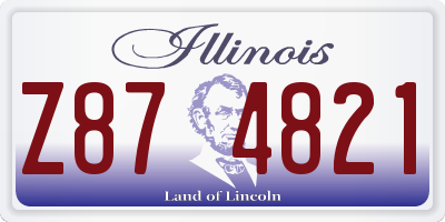 IL license plate Z874821