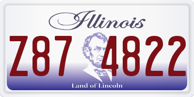 IL license plate Z874822