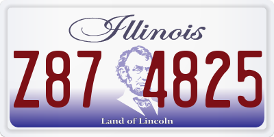 IL license plate Z874825