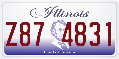 IL license plate Z874831