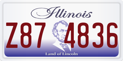 IL license plate Z874836