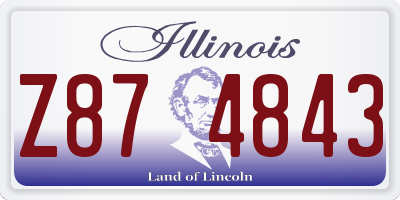 IL license plate Z874843
