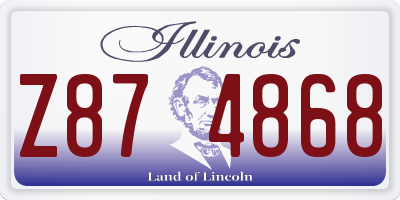IL license plate Z874868