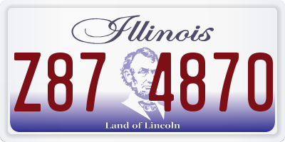 IL license plate Z874870