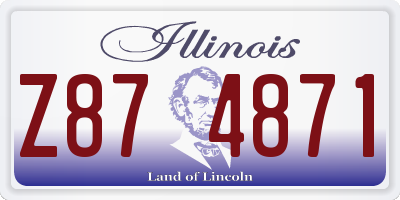 IL license plate Z874871