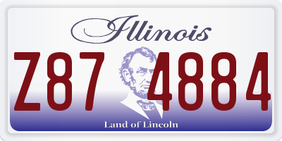 IL license plate Z874884