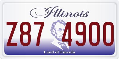 IL license plate Z874900