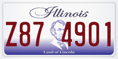 IL license plate Z874901