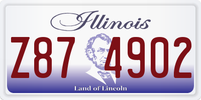 IL license plate Z874902
