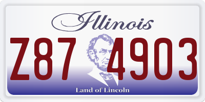 IL license plate Z874903