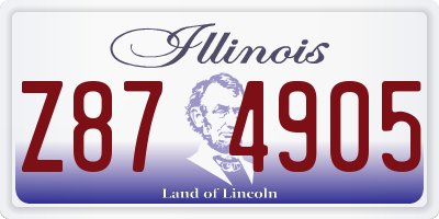 IL license plate Z874905