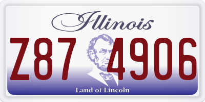 IL license plate Z874906