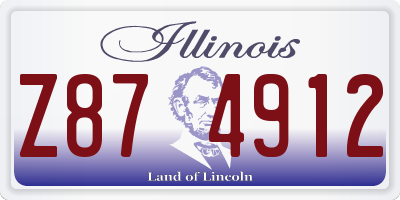 IL license plate Z874912