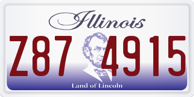 IL license plate Z874915