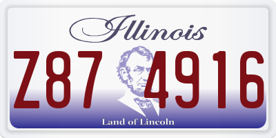 IL license plate Z874916