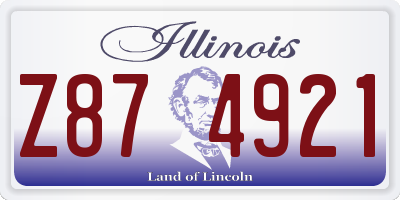 IL license plate Z874921