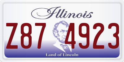 IL license plate Z874923