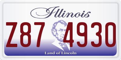IL license plate Z874930