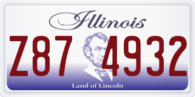 IL license plate Z874932