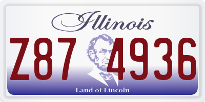 IL license plate Z874936