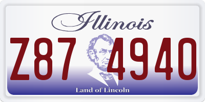 IL license plate Z874940