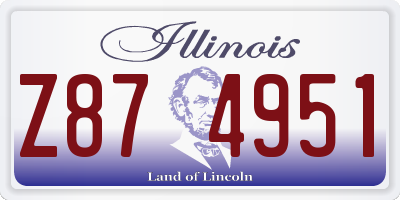 IL license plate Z874951