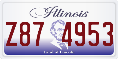 IL license plate Z874953