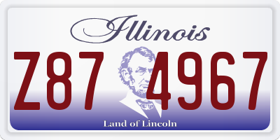 IL license plate Z874967