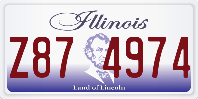 IL license plate Z874974