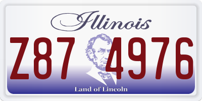 IL license plate Z874976