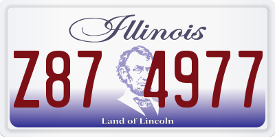 IL license plate Z874977