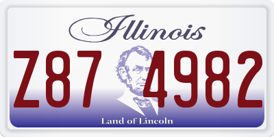 IL license plate Z874982