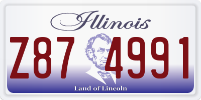 IL license plate Z874991