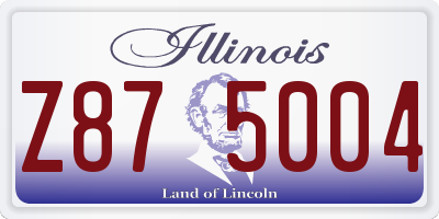 IL license plate Z875004