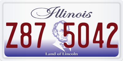 IL license plate Z875042