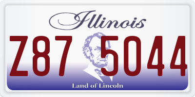IL license plate Z875044