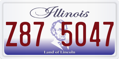 IL license plate Z875047